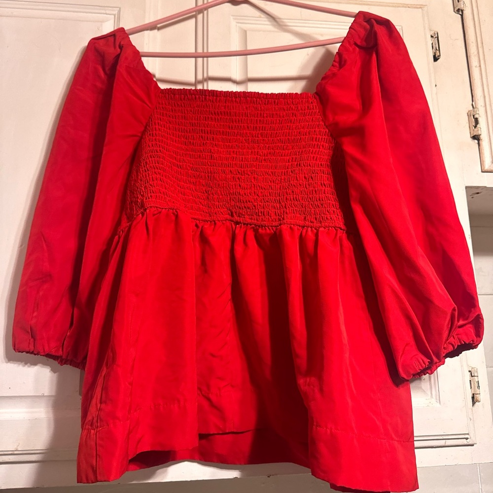 Chic Nation Vibrant Red Blouse